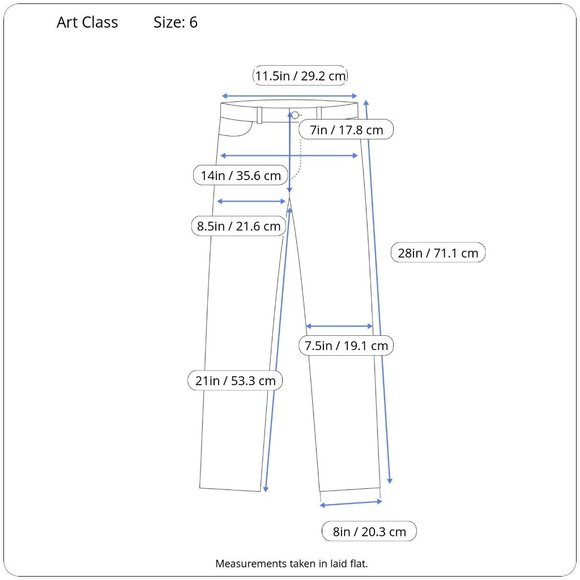 Art Class Kids Girls Wide Leg Brown Corduroy Pants With Pockets Size 6 - Picture 6 of 12